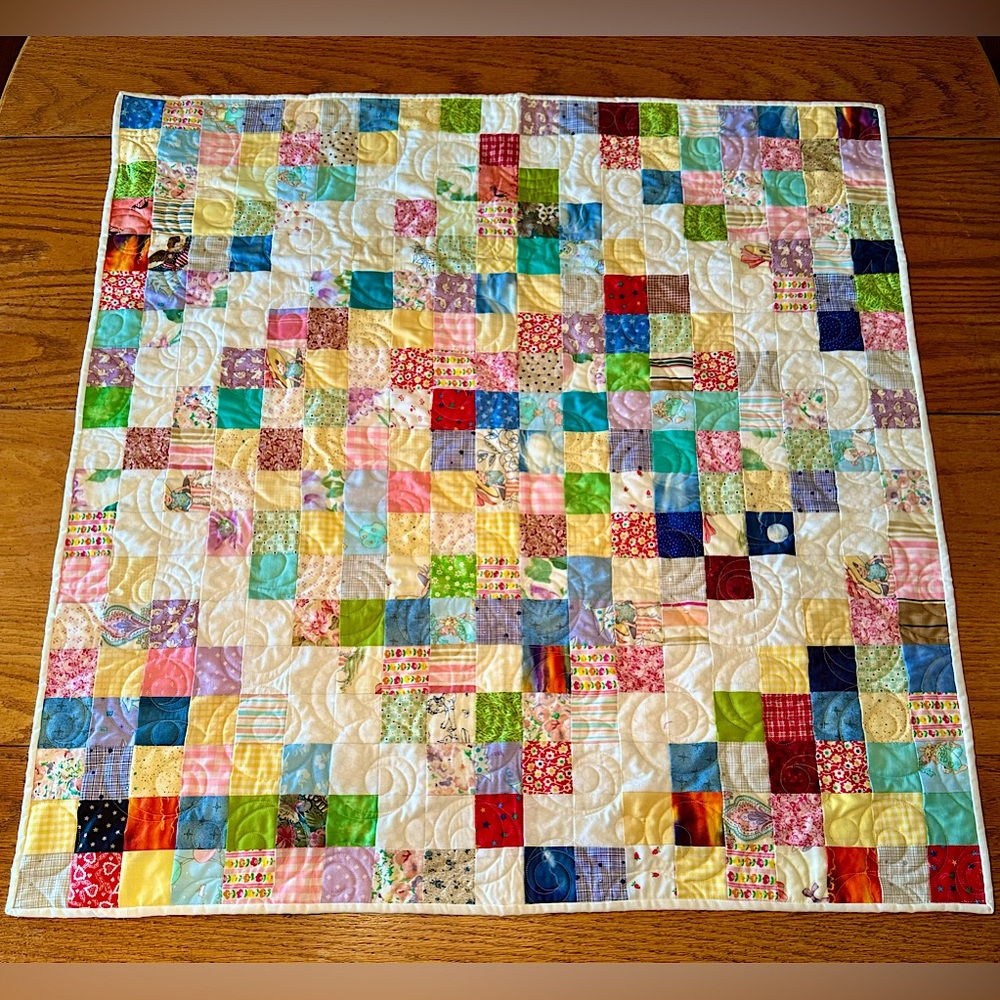 New Handmade Patchwork Quilt. 36 x 35. Perfect for newborn. 100% cotton.